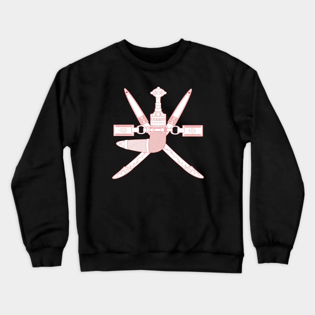 Oman Crewneck Sweatshirt by Wickedcartoons